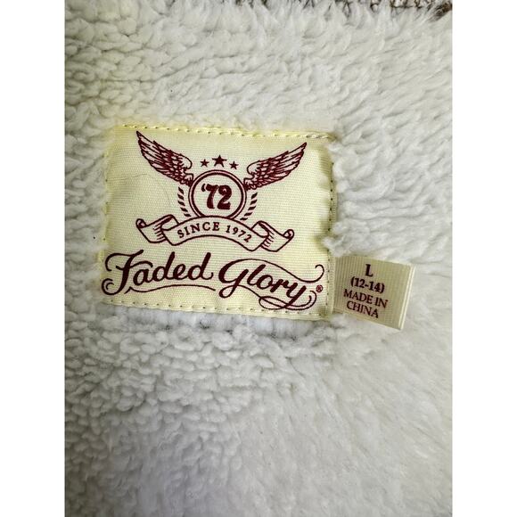 Faded Glory Women's Tan Sherpa Lined Full Zip Hoodie Size Large - Picture 10 of 12